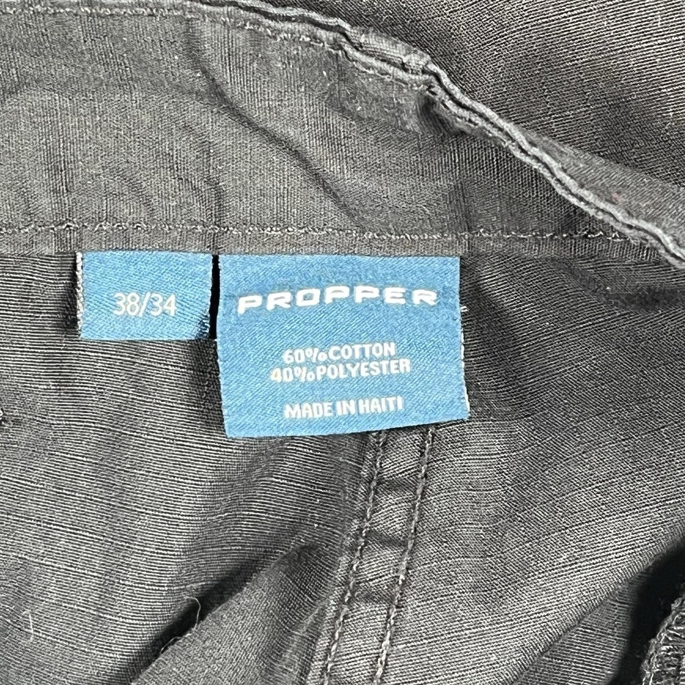 Lot 2 Propper Tactical Cargo Pants Men 38x34 Black Ripstop Work Utility Military - Picture 4 of 8